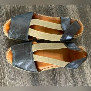 Leather and tan sandals